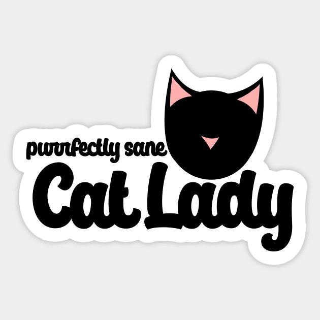 Perfectly sane cat lady Sticker by bubbsnugg